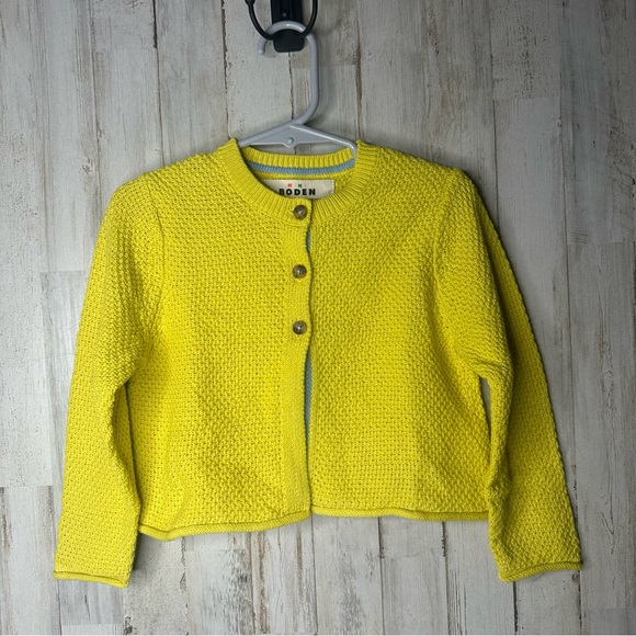 Mini Boden Other - Mini Boden Women's Vibrant Yellow Knit Jacket